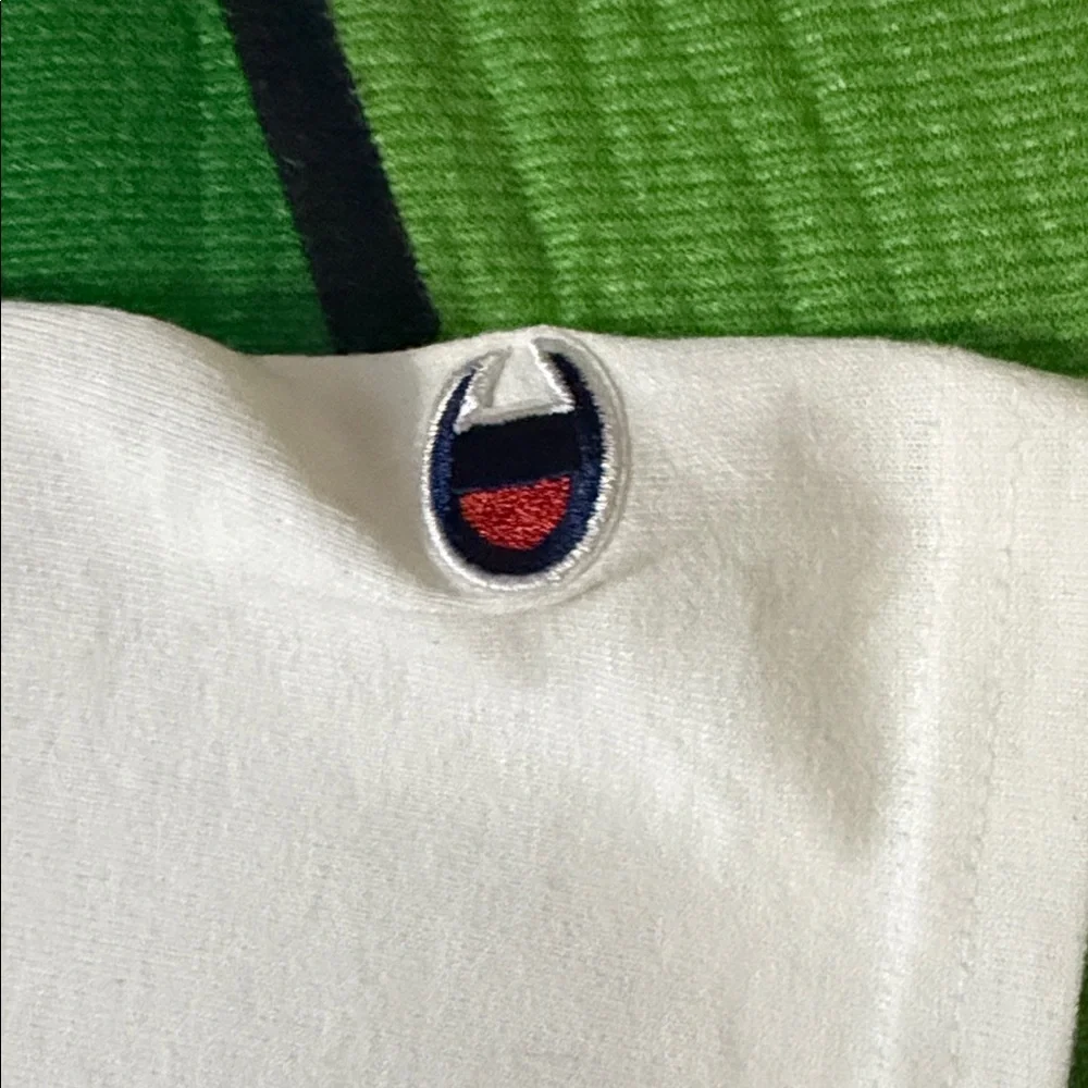 Champion Cream T-Shirt with Blue "Nacional Trading Co." Graphic - Picture 4 of 13